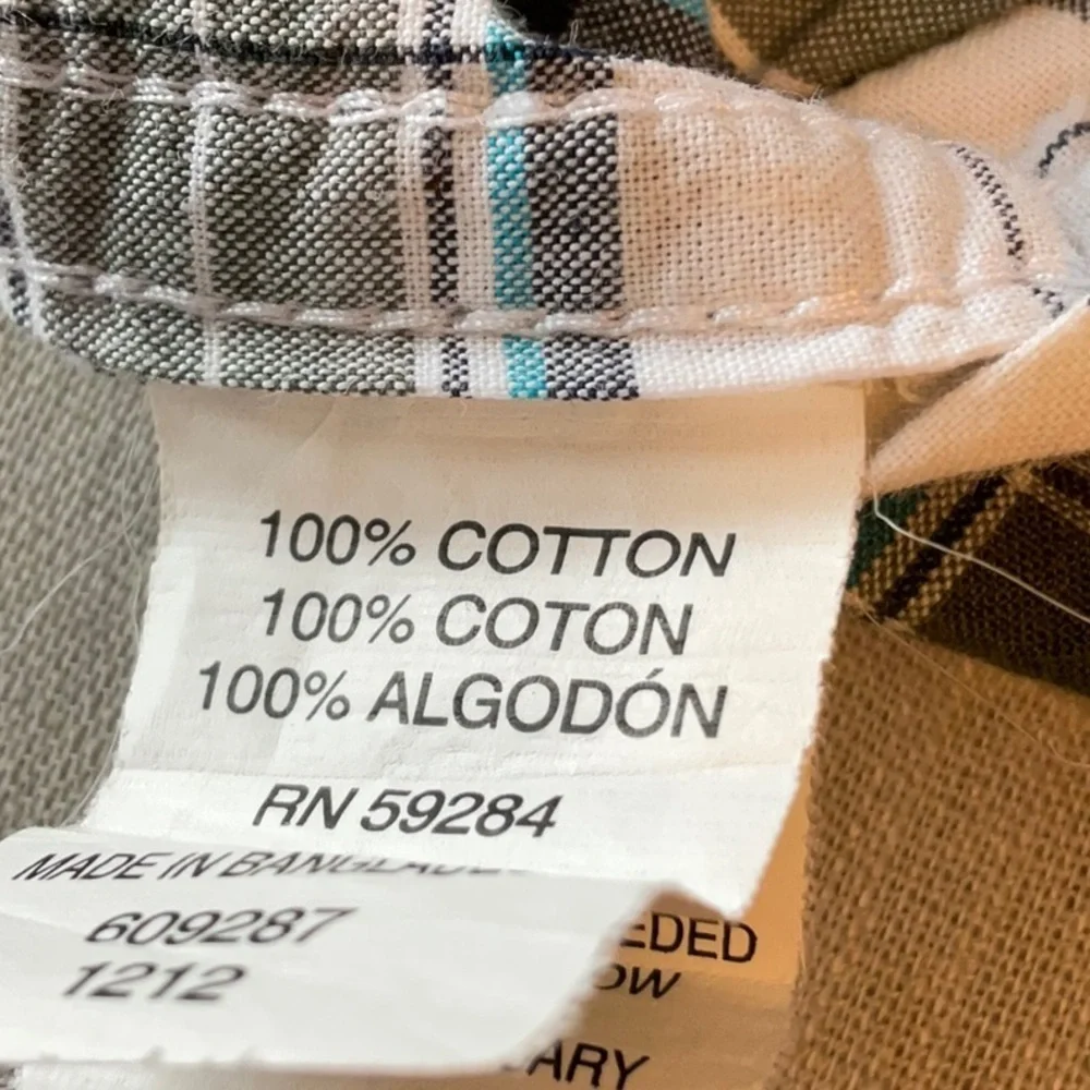 Place White and Gray Button Down Shirt